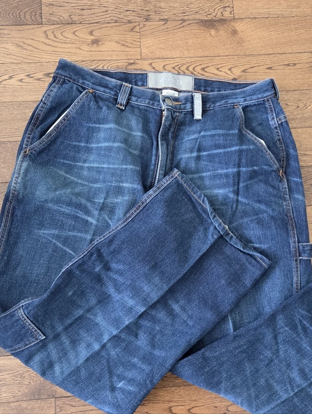 Jordan Men's Y2K Blue Relaxed Jeans Size 36[See Photos For Measurements]